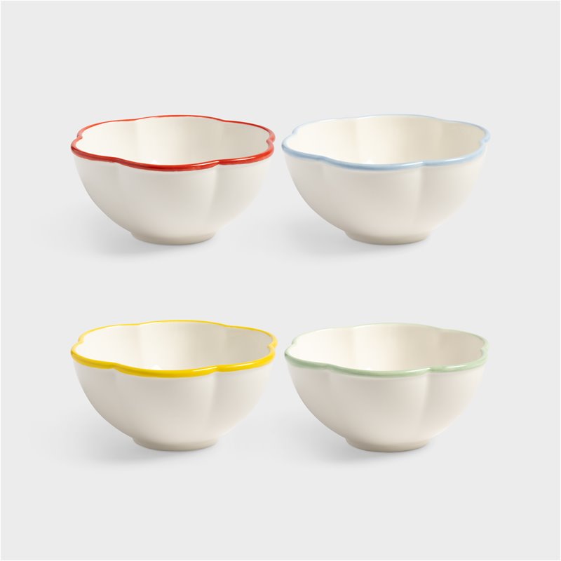 Bowl Folk - set van 4 - small | &Klevering - de inKijk