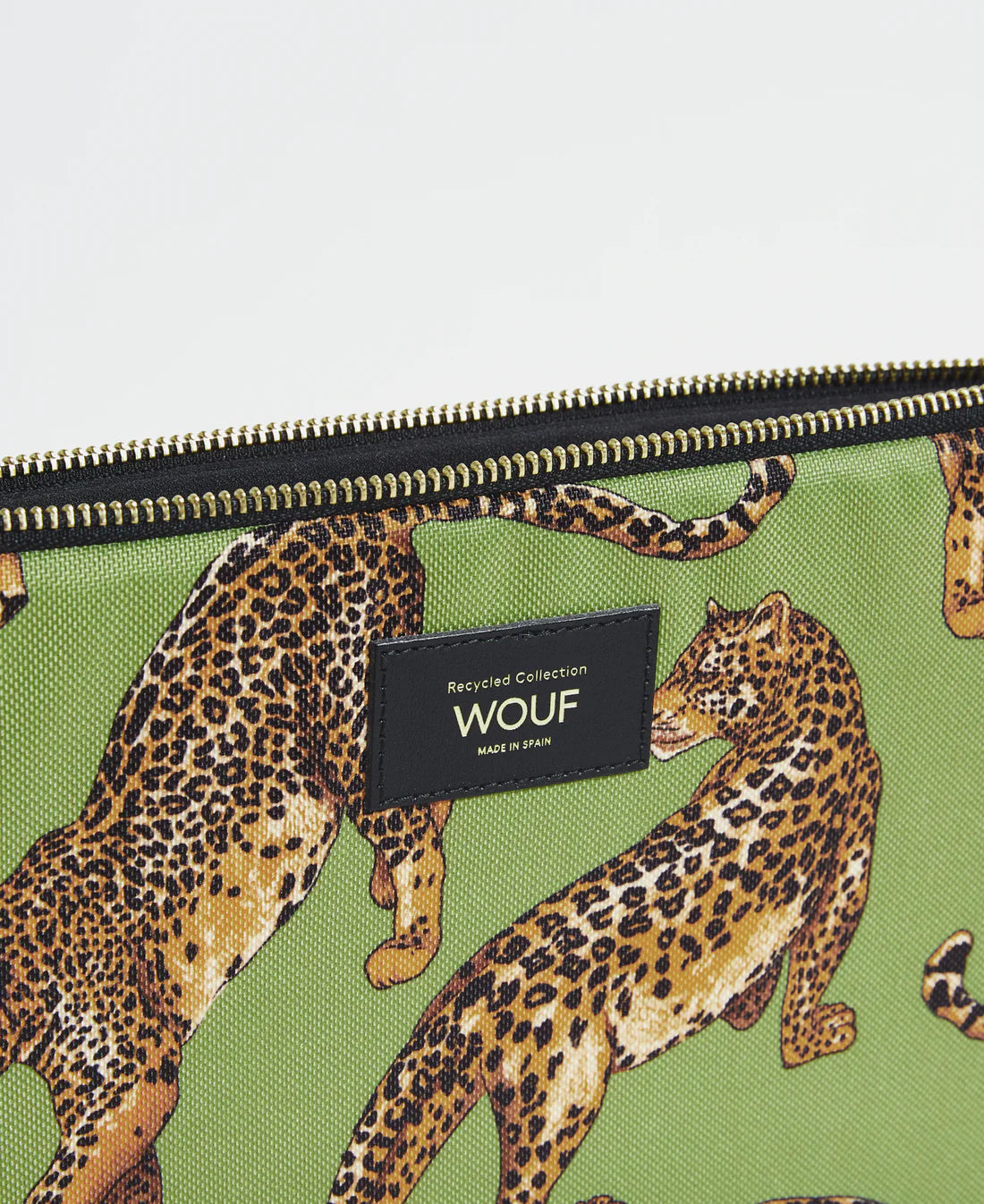 Olive leopard laptop sleeve 15/16" | Wouf