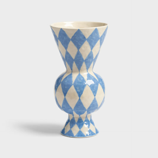 Vase rhombic - blue | &Klevering - de inKijk