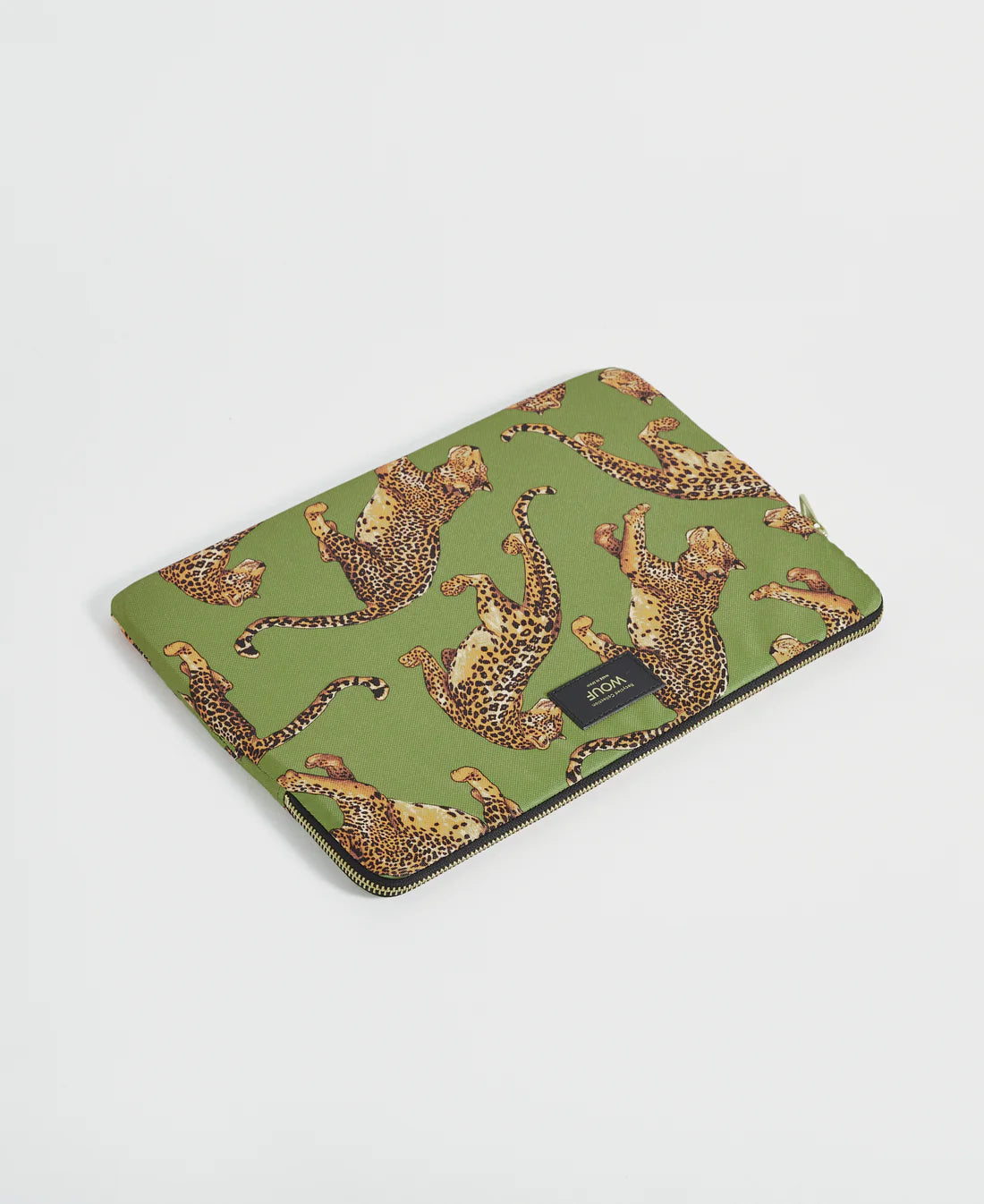 Olive leopard laptop sleeve 15/16" | Wouf