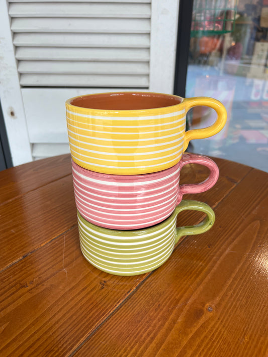 Flat Mug - listas horizontais | A Loja Da Ceramica - de inKijk