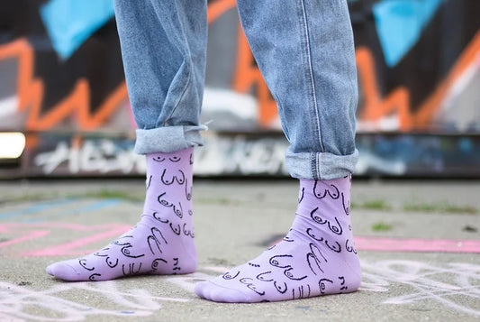 Titties socks - purple | Eat Mielies - de inKijk