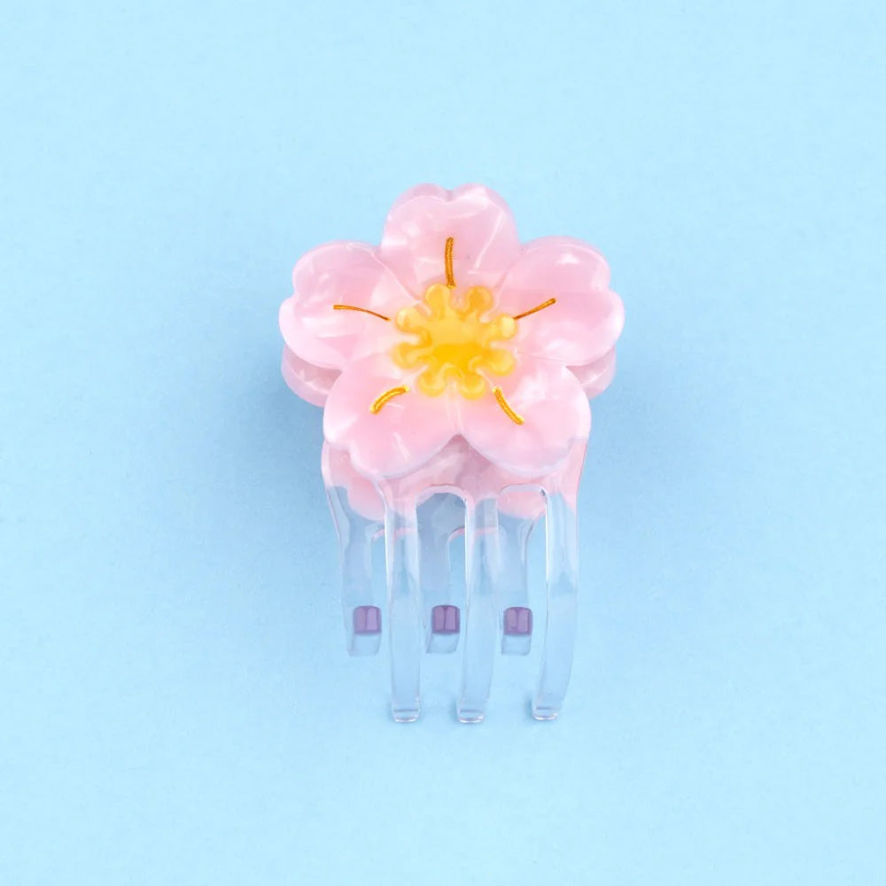 flower sakura mini hair claw