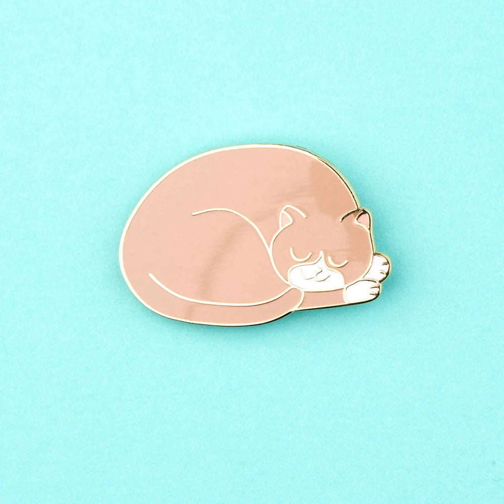 sleepy orange cat pin - coucou suzette