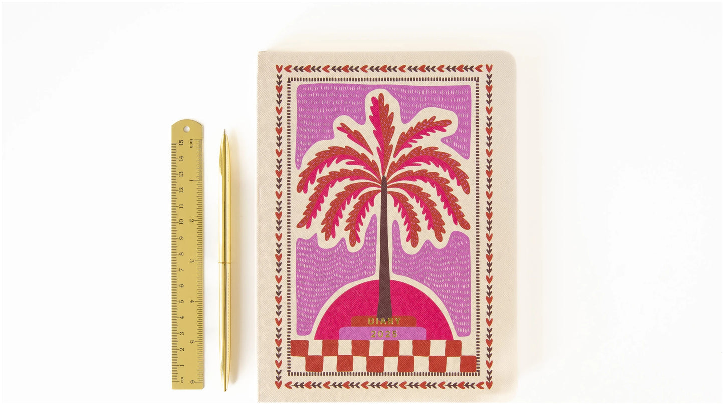 Diary 2025 - palmtree pink | A-Journal