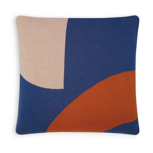 Cushion cover knitted cotton - ilo - blue | Sophie Home