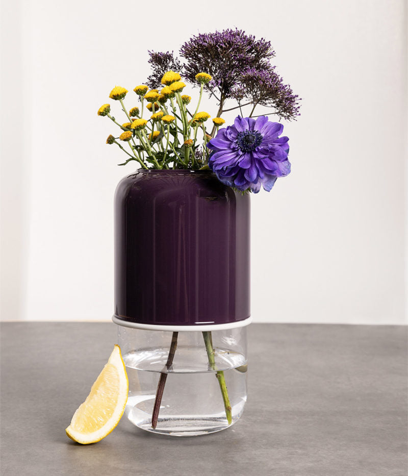 Capsule vase - purple/clear | Muurla