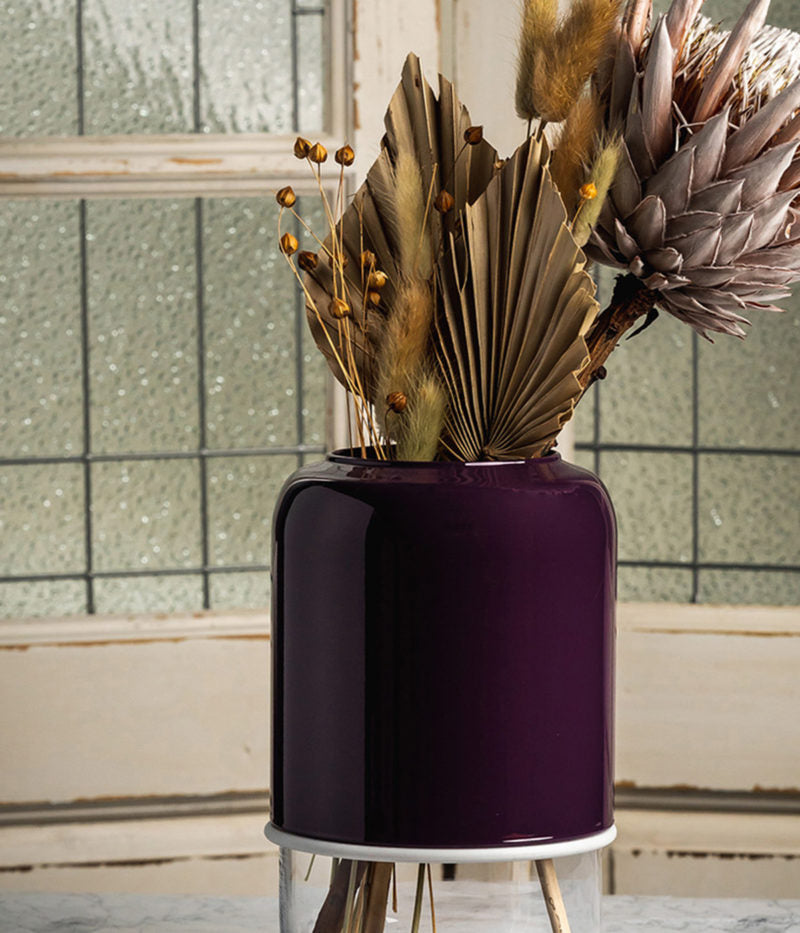 Capsule vase - purple/clear | Muurla