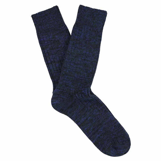 Melange Blend Socks - Blue | Escuyer