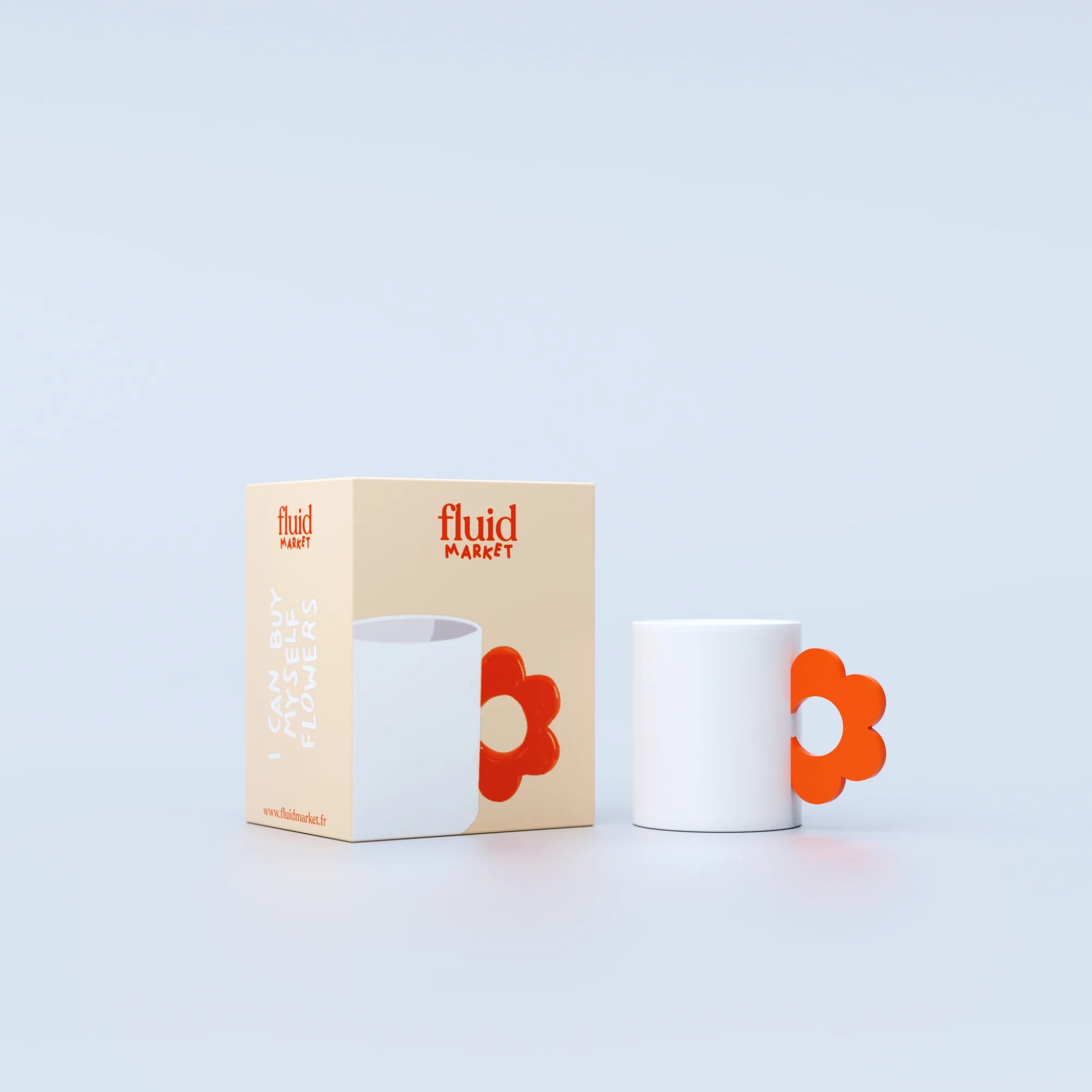 Mug flower orange | Fluid market - de inKijk