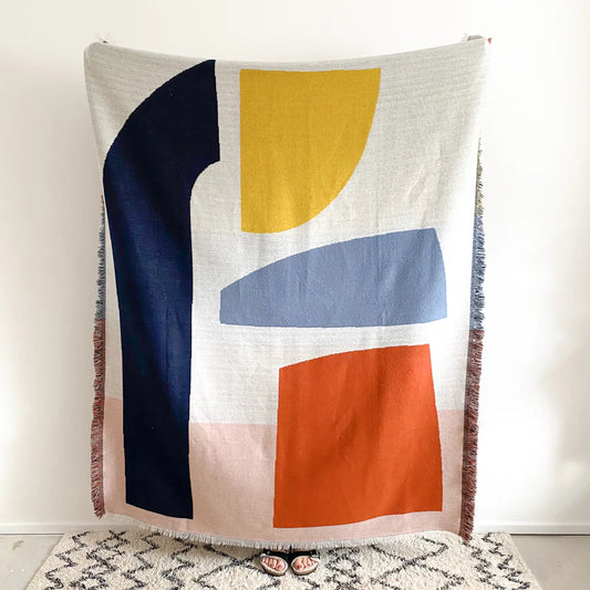 Blanket merino wool - form - multi colour | Sophie Home - de inKijk