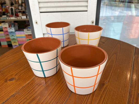 Plant Pot Medium - quadrados | A Loja Da Ceramica