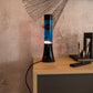 Red lava lamp - black base - blue liquid - 30 cm | Fisura