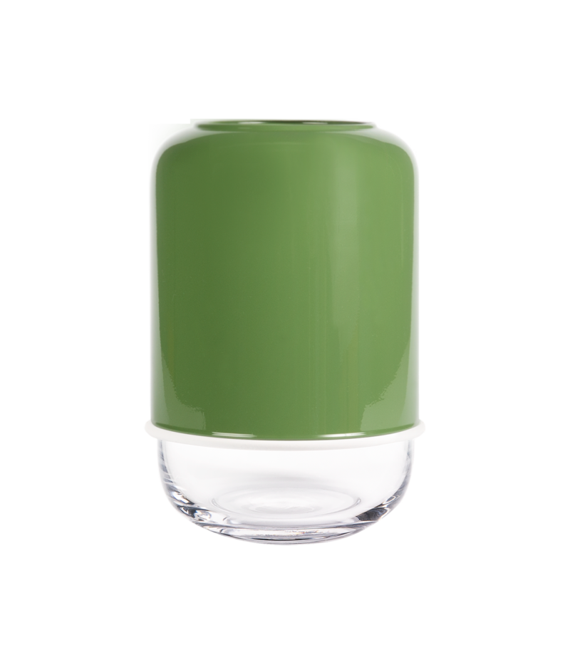 Capsule vase - olive/clear | Muurla