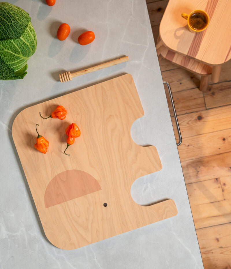 Chop & serve board Elephant - Yellow - Large | Muurla