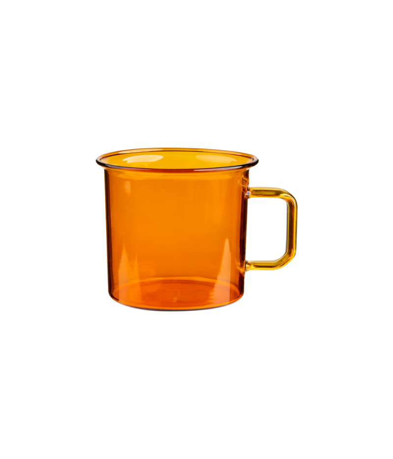 Glass mug - amber - 3,5dl | Muurla