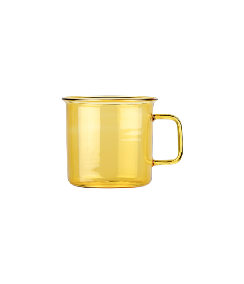 Glass mug - yellow - 3,5dl | Muurla