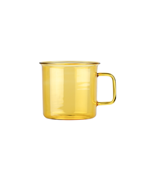 Glass mug - yellow - 3,5dl | Muurla