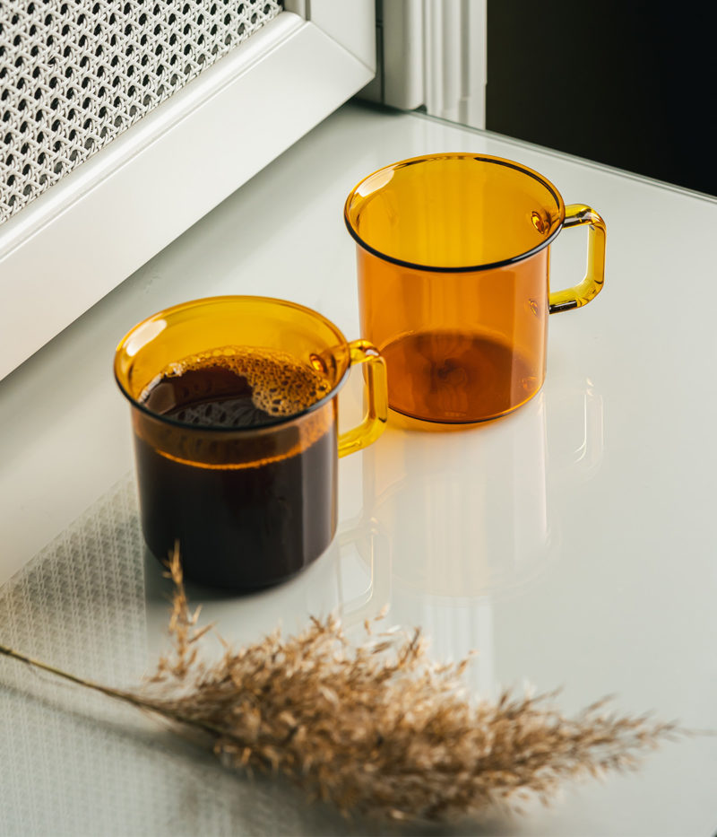 Glass mug - amber - 3,5dl | Muurla