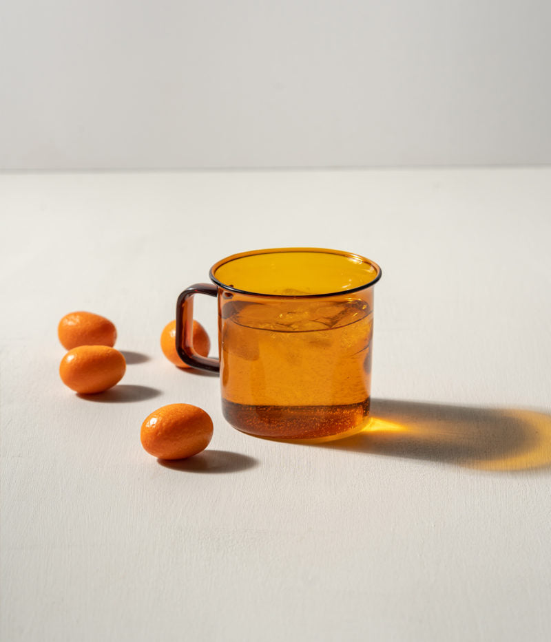 Glass mug - amber - 3,5dl | Muurla