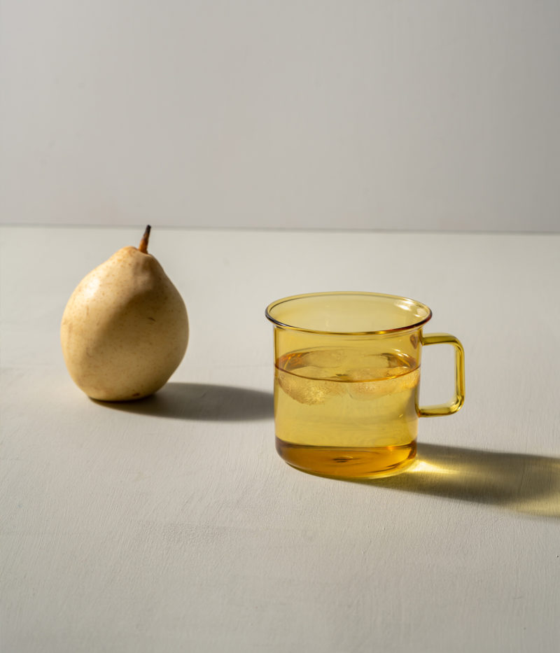 Glass mug - yellow - 3,5dl | Muurla