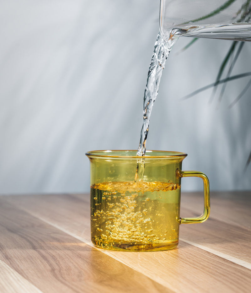 Glass mug - yellow - 3,5dl | Muurla