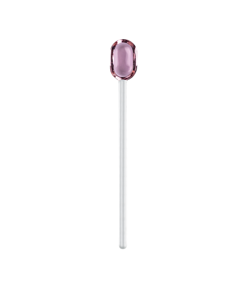 Glass spoon - pink/clear | Muurla