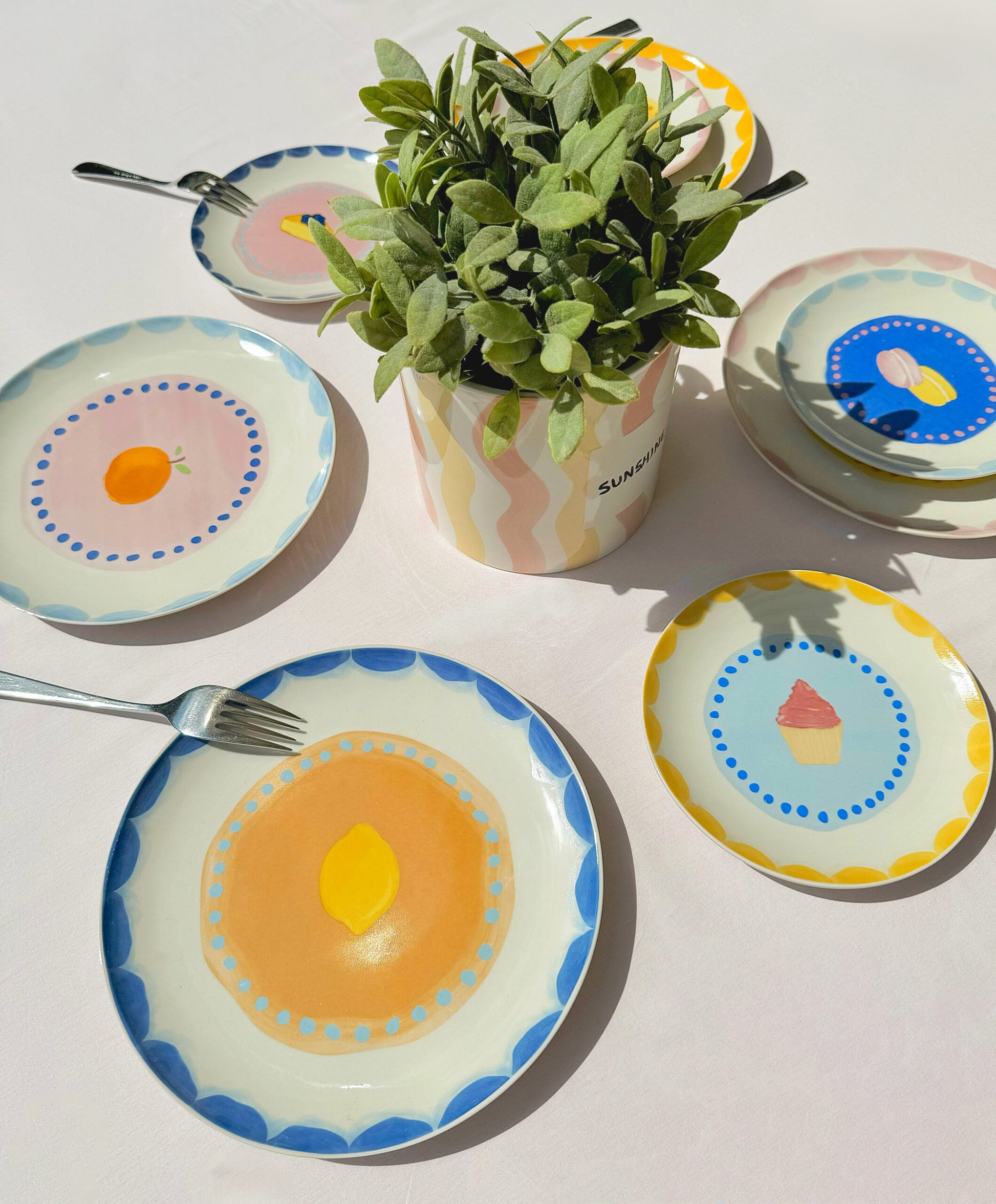 Plate fruit fiesta - set van 4 | And Nook - de inKijk