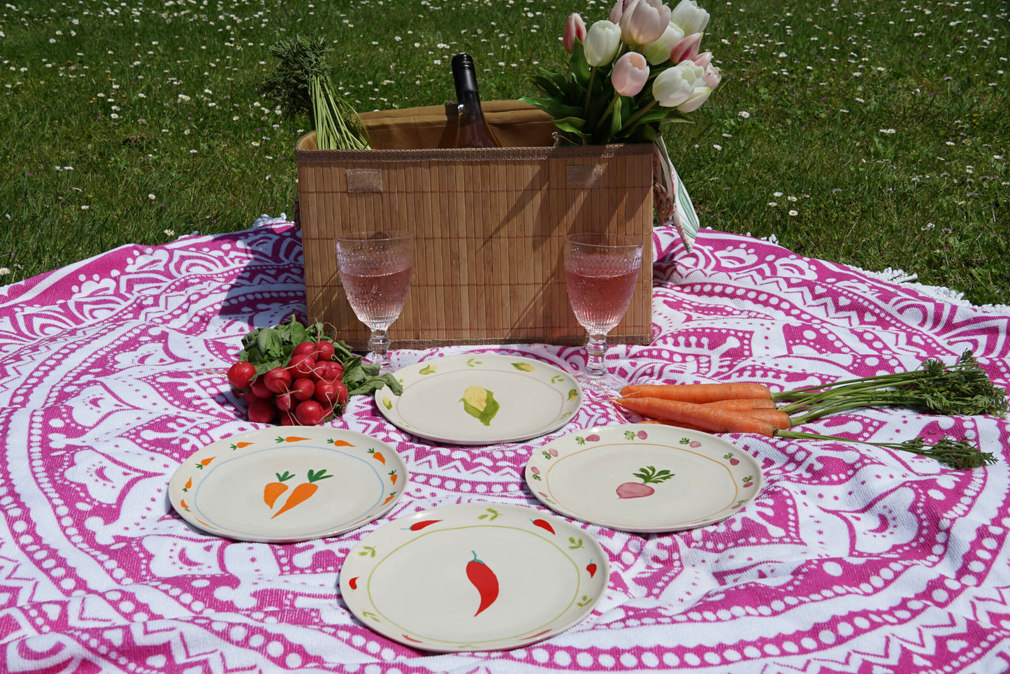 Plate vegetables - set van 4 | And Nook - de inKijk