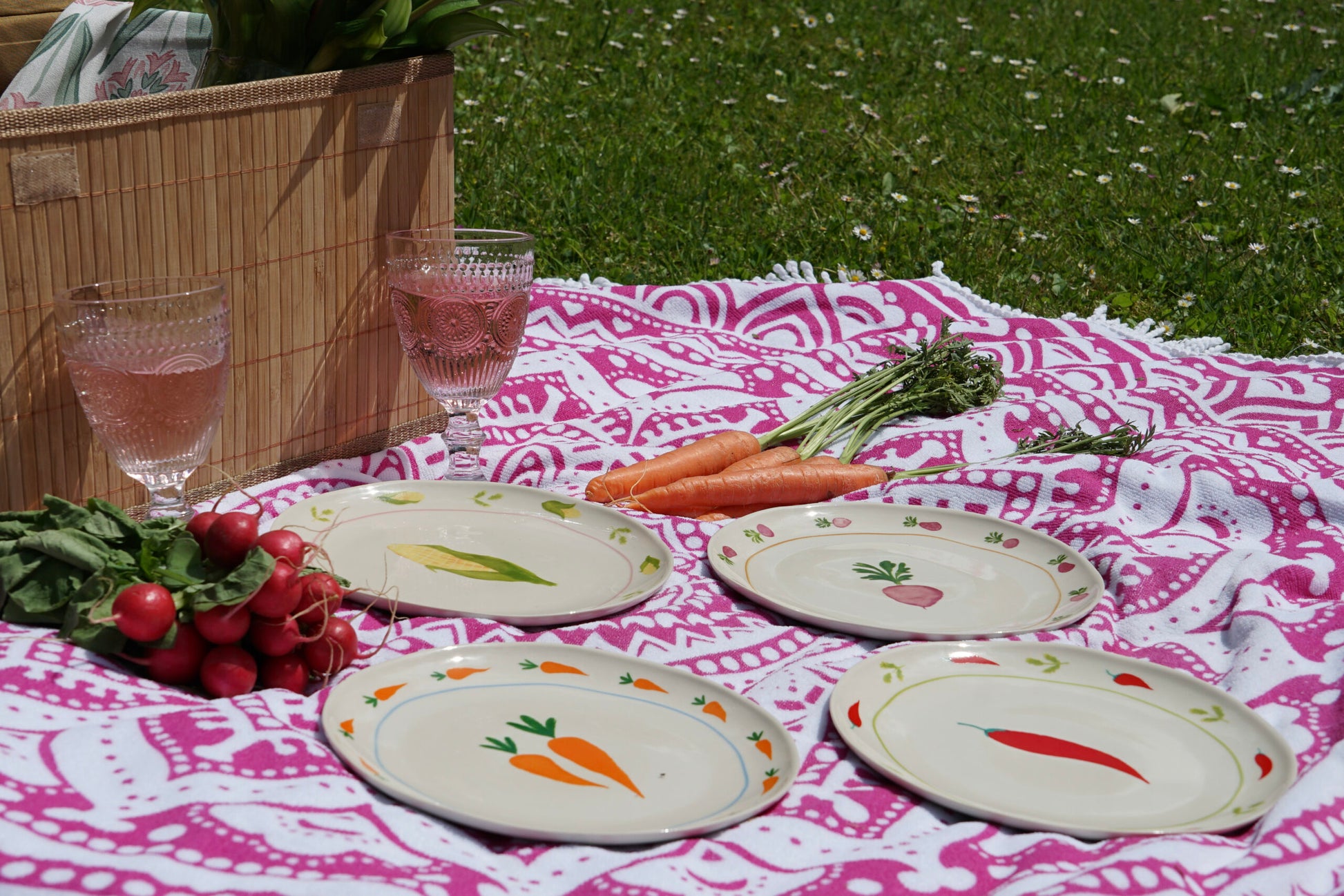 Plate vegetables - set van 4 | And Nook - de inKijk