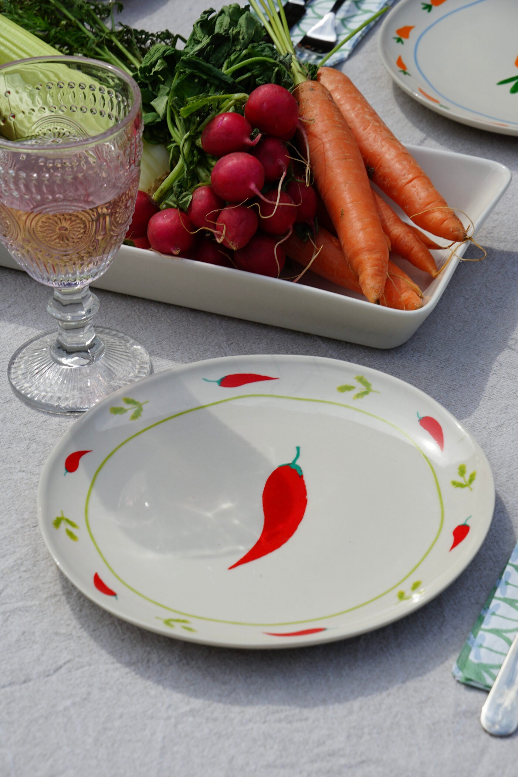 Plate vegetables - set van 4 | And Nook - de inKijk