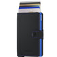 Mini wallet - Matte black & blue | Secrid