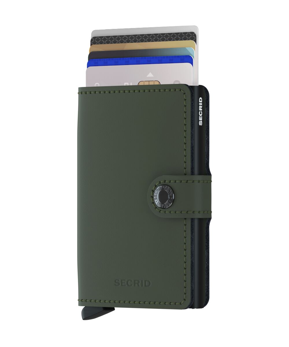 Mini wallet - Matte green black | Secrid