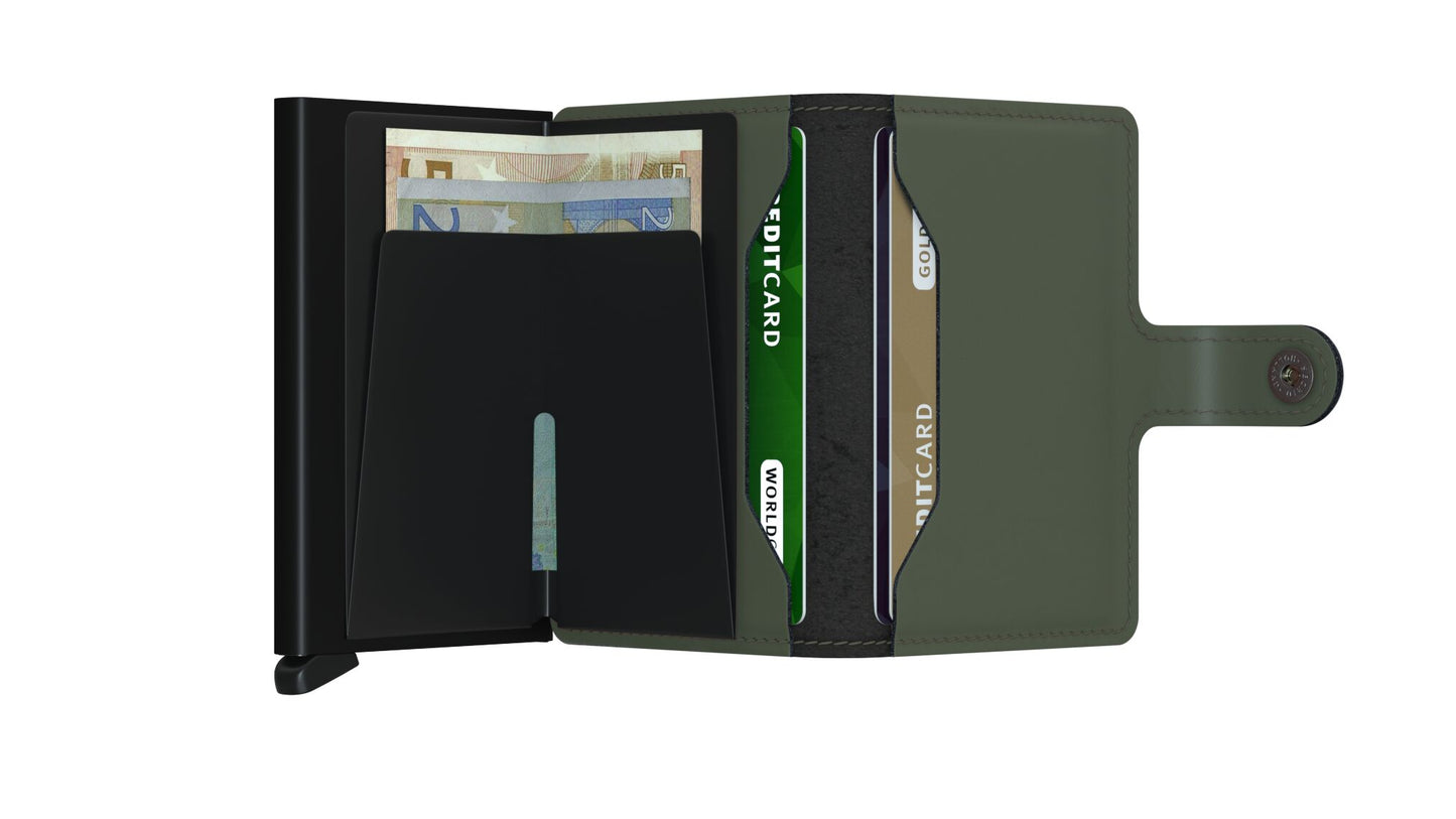 Mini wallet - Matte green black | Secrid