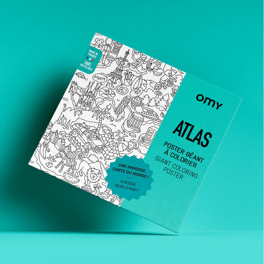 Atlas - Giant coloring poster | Omy - de inKijk