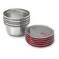 Steel Food Bowl - Large - Grey/Red | Black+blum