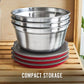 Steel Food Bowl - Large - Grey/Red | Black+blum