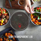 Steel Food Bowl - Large - Grey/Red | Black+blum