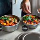 Steel Food Bowl - Large - Grey/Red | Black+blum