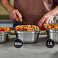 Steel Food Box - Large - Grey/Red | Black+blum