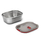 Steel Food Box - Large - Grey/Red | Black+blum