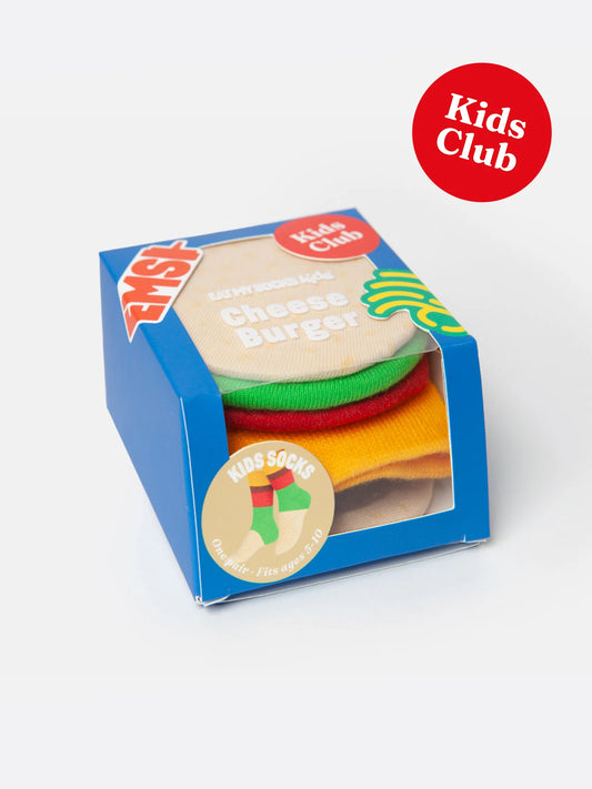 Kids Socks - cheese burger | Eat my socks - de inKijk