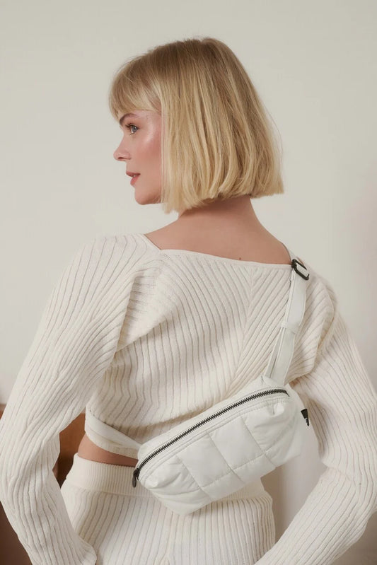 Cilou Puffy Belt Bag - white | Tinne + Mia