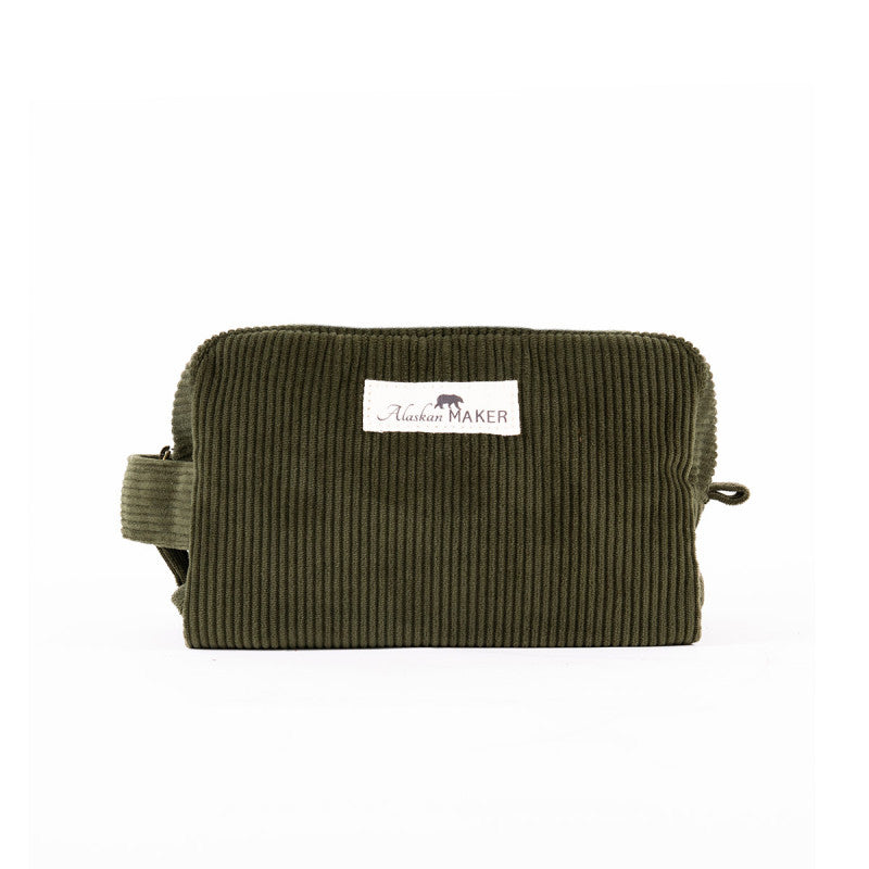 Toiletry bag corduroy willow - khaki | Alaskan Maker