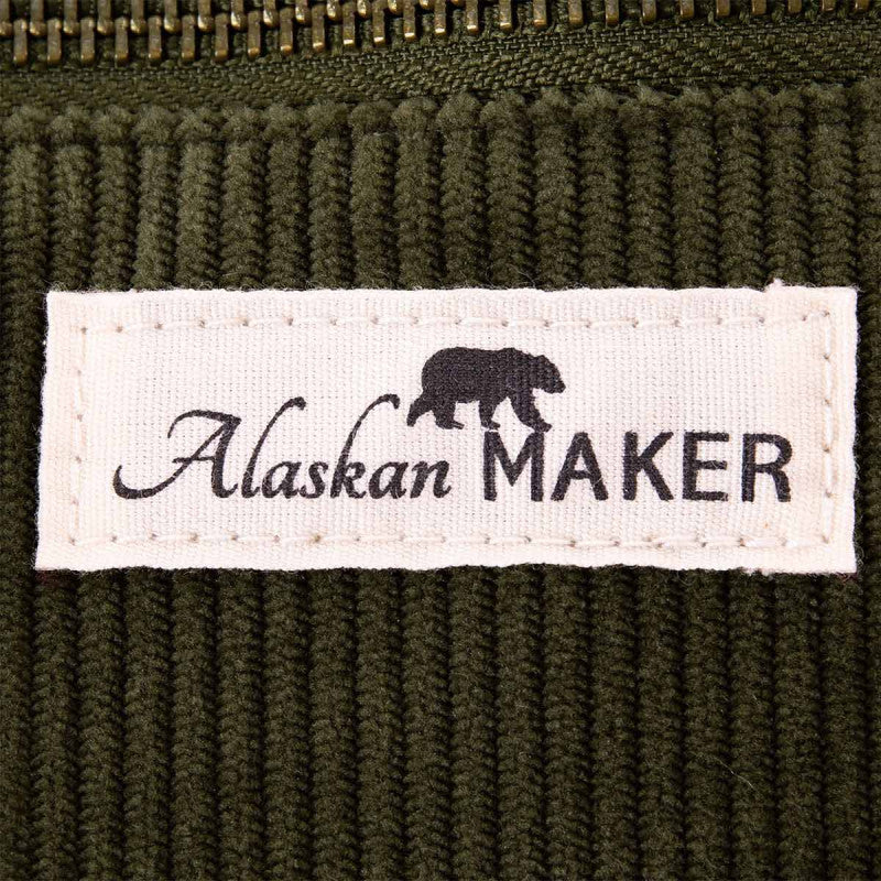 Toiletry bag corduroy willow - khaki | Alaskan Maker