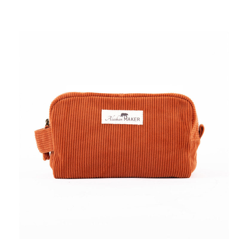 Toiletry bag corduroy willow - rust | Alaskan Maker