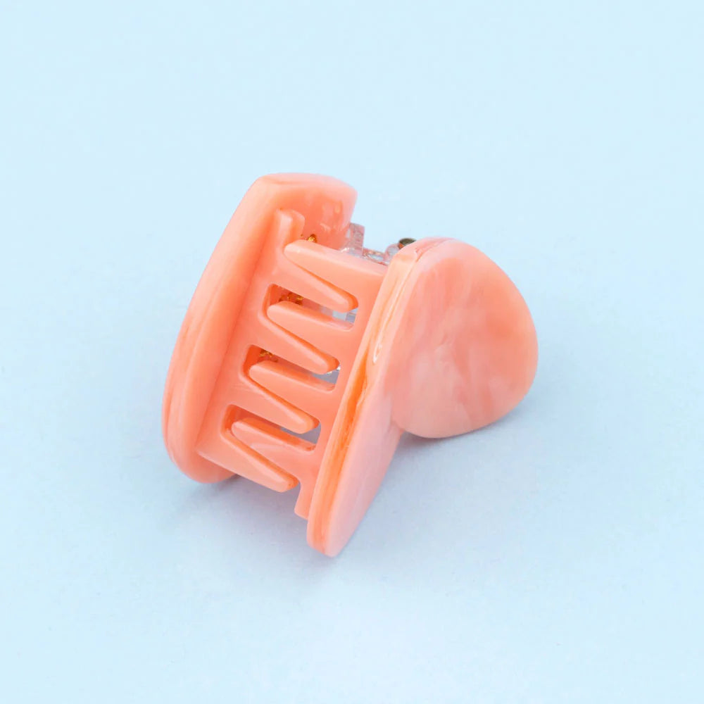 pink heart mini hair claw - coucou suzette