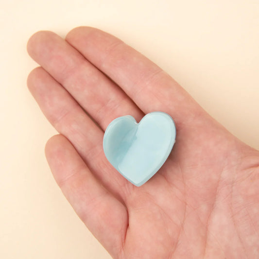 Blue heart mini hair clip - coucou suzette