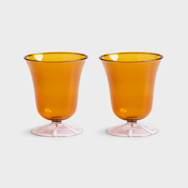 Water Glass Eve - set van 2 - amber | &Klevering