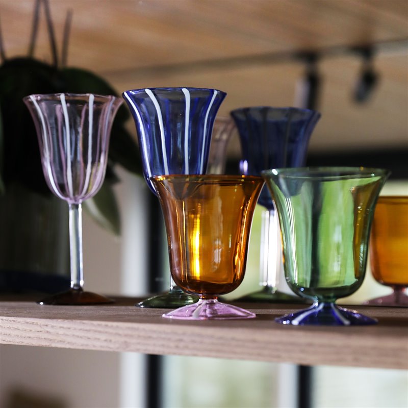 Water Glass Eve - set van 2 - amber | &Klevering